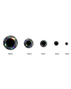 FTS 3D EYES - Multicolor Black - 9 mm